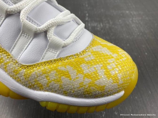 Official Maikesneakers AH7860-107 Snakeskin Low Air Jordan WMNS Yellow 11 0630